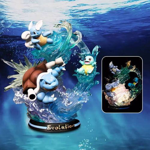 Figurine Pokémon Tortank Blastoise 26 Cm Led, Statue De Collection Manga