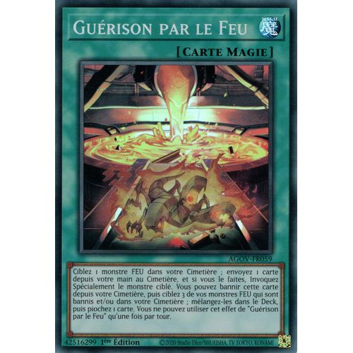 Yu Gi Oh ! Guérison Par Le Feu Agov-Fr059 Super Rare En Français