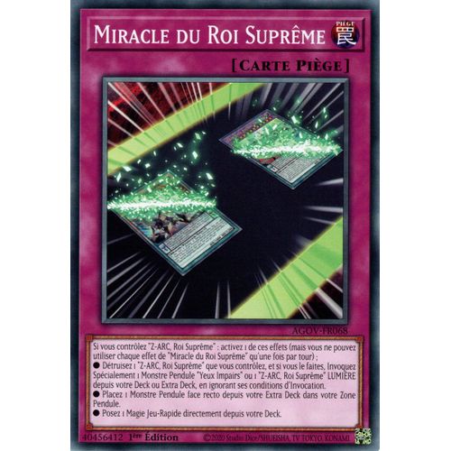 Yu Gi Oh ! Miracle Du Roi Suprême Agov-Fr068 Commune En Français