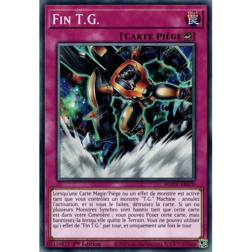 Yu Gi Oh ! Fin T.G. Agov-Fr070 Commune En Français