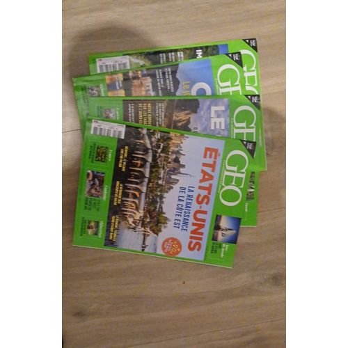 Lot De 4 Revues Geo:528(États Unis),517(Mexique,515(Oman Et La Renion),525(Le Canada Sauvage)