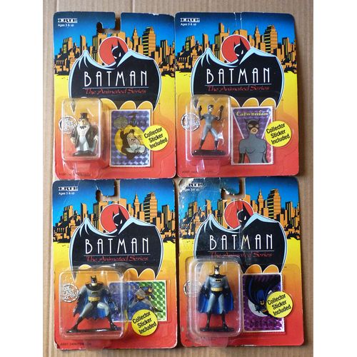 4 Figurines Batman / The Animated Series / Métal Coulé