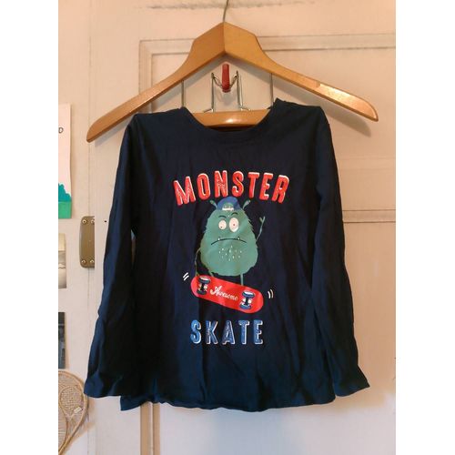 Tee-Shirt Noir Imprimé Coloré 6 Ans Primark.