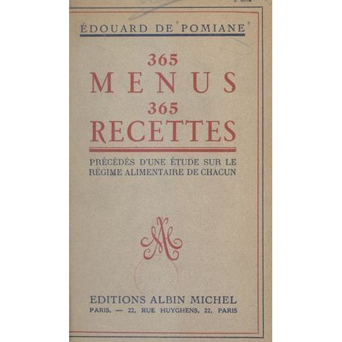365 Menus, 365 Recettes