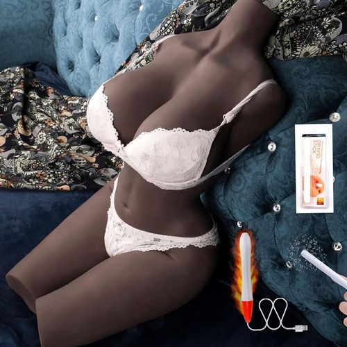 Neloty® Sex Doll Poupée De Sexe Grandeur Nature Avec Toso Flexible Avec Texture Réaliste Pleine Taille De La Peau Du Corps, Gros Seins Doux Sur Les Hanches 16kg Peau Noire