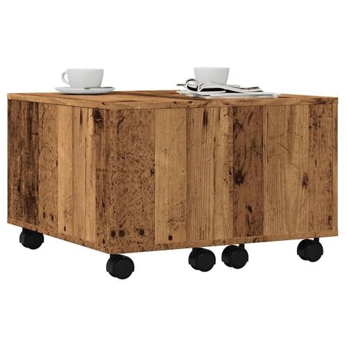 Vidaxl Table Basse Vieux Bois 60x60x38 Cm Bois D'ingénierie