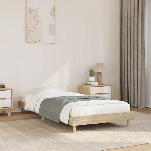 Vidaxl Cadre De Lit Sans Matelas Chêne Sonoma 100x200 Cm