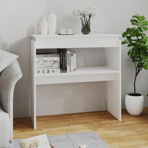 Vidaxl Table Console Blanc 80x30x80 Cm Bois D'ingénierie