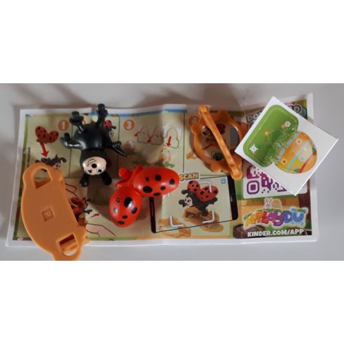 Figurine Kinder Surprise À Monter - Série Animaux De Pâques 2025 - Vq297 Coccinelle - Avec La Fiche Bpz - En Vrac Dans Un Sachet Cellophane