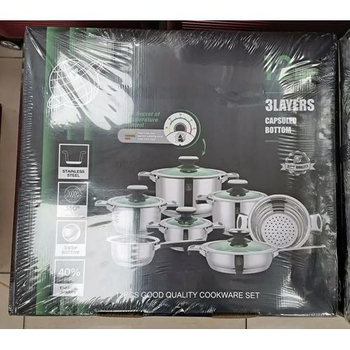 Batterie De Cuisine 12pcs Inox - Haute Qualité - Induction