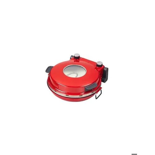 Four à Pizza Électrique - ARIETE - Modèle Rouge - 1200W - Température 400°C - Pierre Réfractaire 33cm
