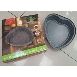Moule À Gateau En Forme De Coeur - Revêtement Pierre - Anti Adhésif - Anti Bactérien