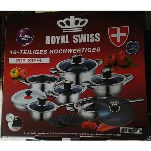 Batterie De Cuisine Inox 16 Pcs Royal Swiss