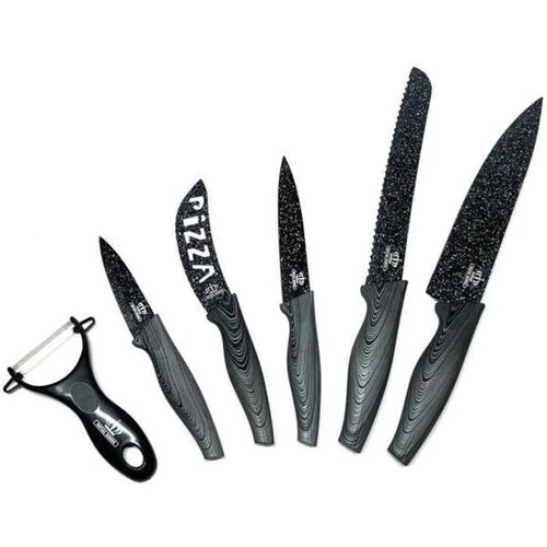 Set Couteaux De Cuisine - Ensemble De Couteaux Pro - Couteaux De Chef 6 Pcs En Céramique Avec Eplucheur