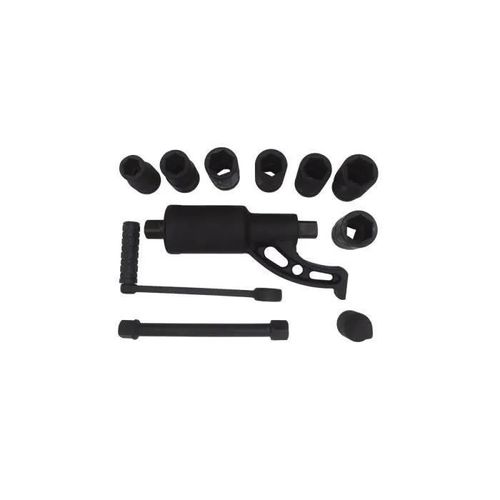 Clé de pneu-écrou de véhicule résistant 11PCS - Kraf TWorld Professional-line KW - Noir