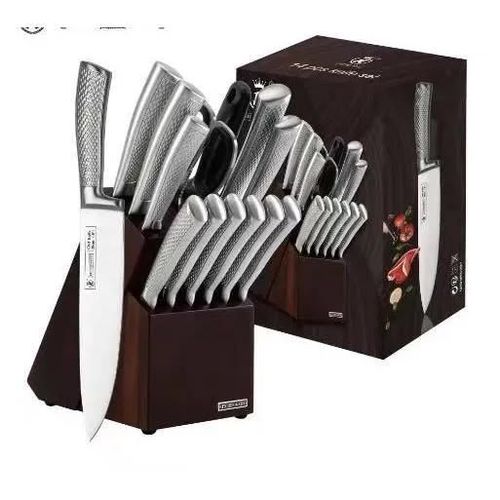 Ensemble De Couteaux De Cuisine 15 Pièces, Ultra Tranchants En Acier Inoxydable