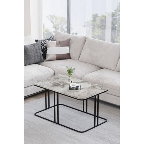 Table Basse Lyon Effet Marbre Blanc ¿ Design Moderne Et Élégant