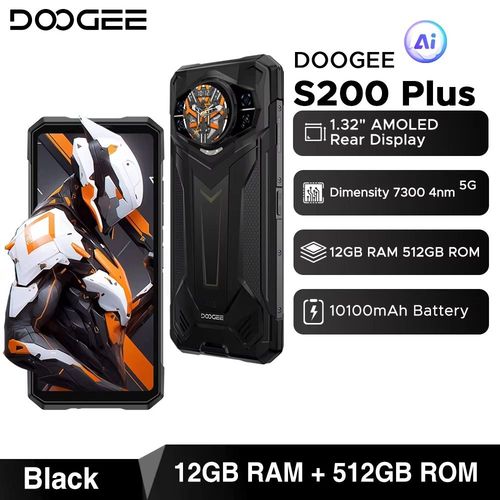 DOOGEE S200 Plus 5G 12/512 Go Dual SIM Noir