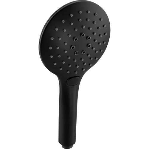 Shiba-Tecb3429 Main Ø 125 Mm Noir Mat 3 Types Normal Jet Anticalcaire Et Économie D'eau Douchette Pour Douche Et Baignoire Eco Sho[1