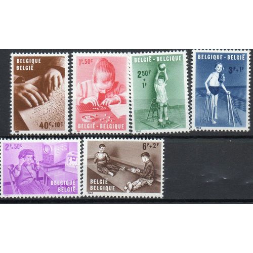 Belgique Timbres Enfance Et Handicap 1962