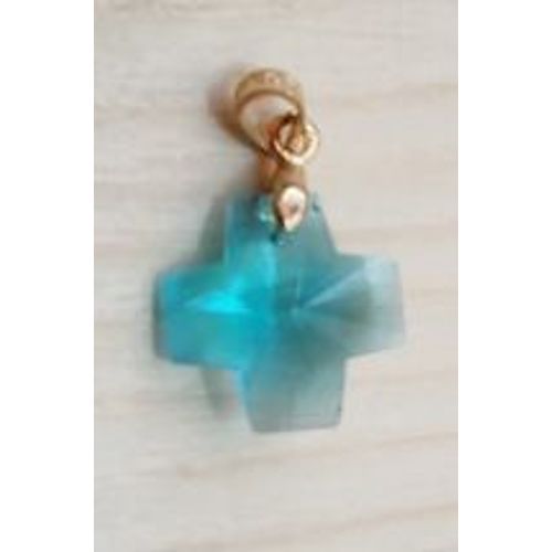 Croix Plaquée Or Cristal Swarovski (Ref D3)