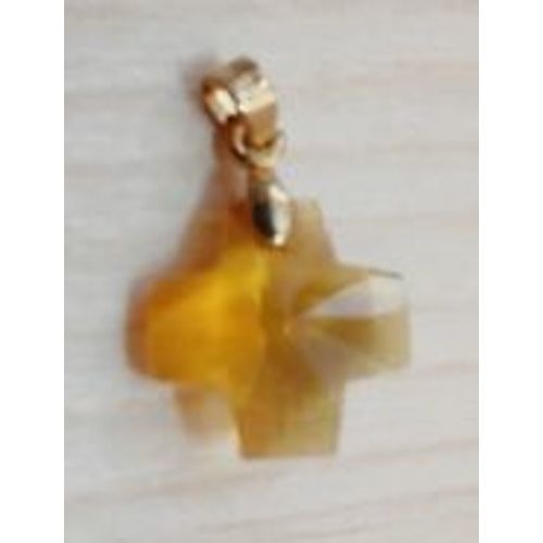 Croix Plaquée Or Cristal Swarovski (Ref D17)