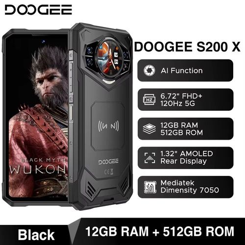 DOOGEE S200 X 5G 12/512 Go Go Dual SIM Noir