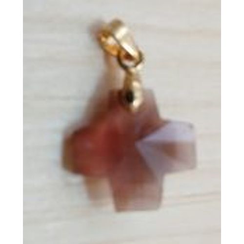 Croix Plaquée Or Cristal Swarovski (Ref D6)