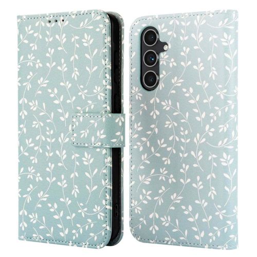 Imoshion Étui De Téléphone Portefeuille Design Samsung Galaxy A54 (5g) Smoke Green Flowers