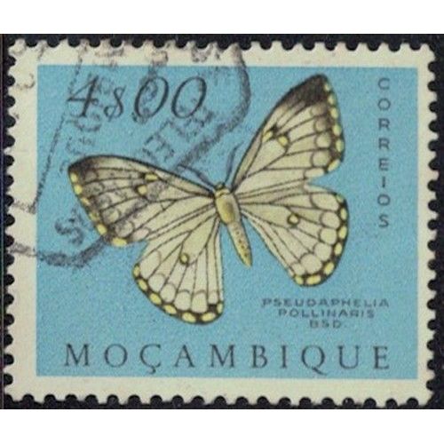 Mozambique 1953 Papillon Pseudaphelia Apollinaris Y&T Mz 432 Su