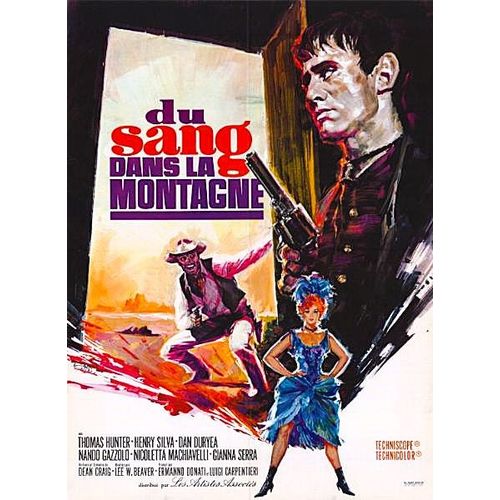 *** Du Sang Dans La Montagne De Lee W.Beaver - 1967 - Thomas Hunter - Henry Silva - Nicoletta Machiavelli - Affiche Cinéma Originale - 60 X 80 (Landi) - Très Bon Etat ***