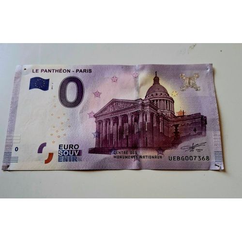 France Billet Euro Souvenir Le Panthéon - Paris 2017-2