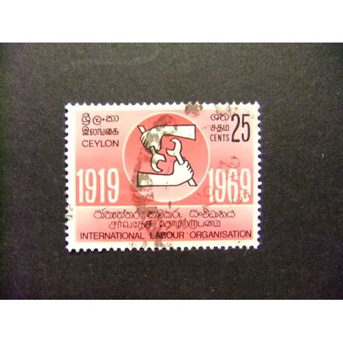 40 Ceylan Ceylon ( Sri Lanka )1969 / Organizacion Nacional Del Trabajo / Yvert 404 Fu