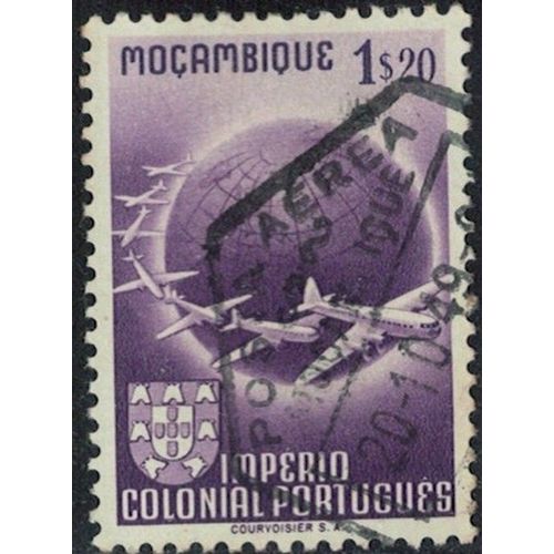 Mozambique 1949 Empire Colonial Portugais Globe Avions Y&T Mz Pa26 Su