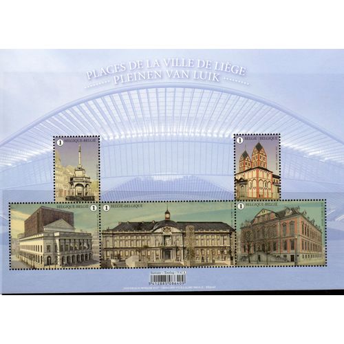 Belgique Timbre Les Places De La Ville De Liège 2020