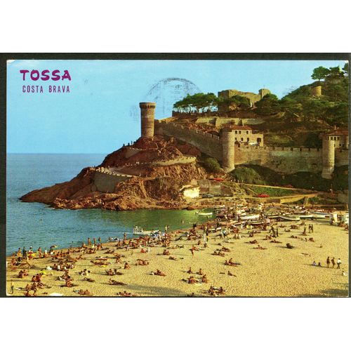 Carte Postale Tossa De Mar, Costa Brava, La Playa Grande, Al Pie De Su Medieval Muralla