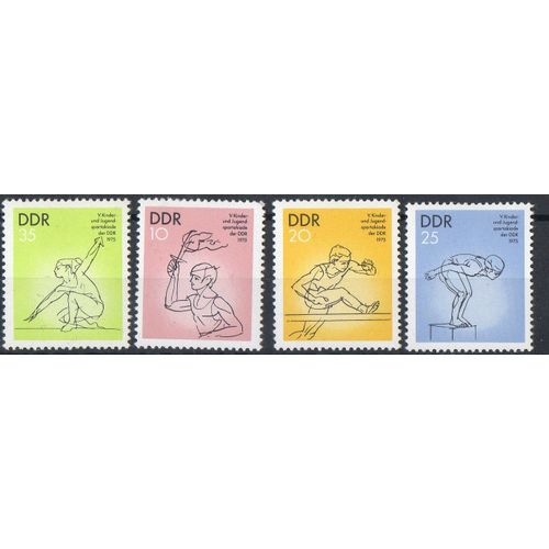Allemagne De L'Est Timbres Sports : Les Spartakiades 1975
