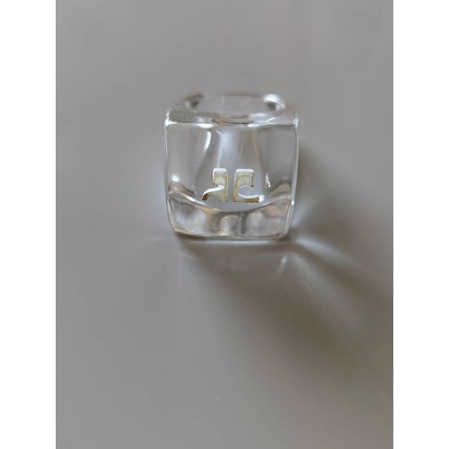 Bague Glaçon Transparent Courrèges Vintage Années 70