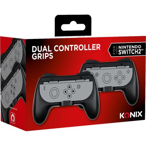 Paire De Supports Joy-Con - Konix - Nintendo Switch 2 - Forme De Manette Classique - Noir