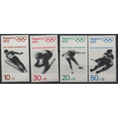 Allemagne Timbres Jeux Olympiques De Sapporo 1972