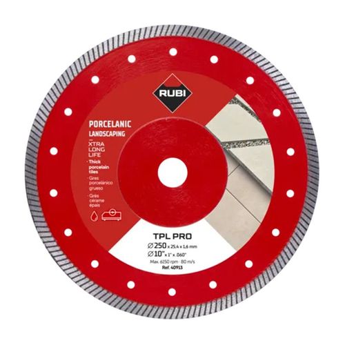 RUBI Disque diamant Grès cérame TPL PRO 250/300 mm - 40913 - 250 mm