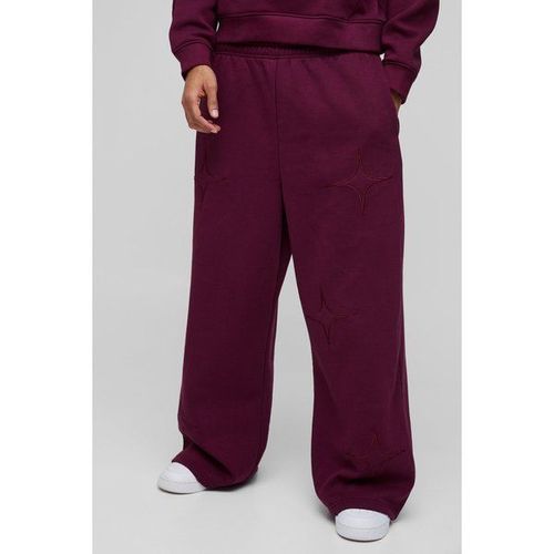 Jogging Large Fendu À Écusson Étoile Homme - Bordeaux - L, Bordeaux