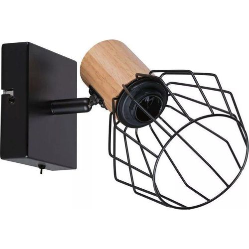 Spot Lanka Max.1x20w E14 230v Noir/Bois