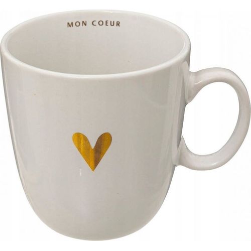 MUG CÉRAMIQUE AMOUR C?'UR OR 30CL BLANC