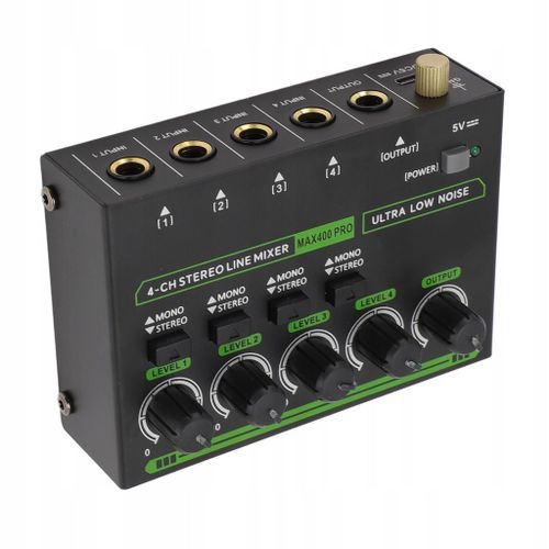 Mixeur 4 canaux 6,35 mm 4 en 1 sortie professionnelle compacte SR