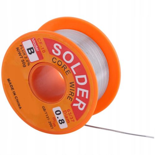 ÉTAIN À SOUDER 50G AVEC COLOPHANE ROULEAU 0,8MM