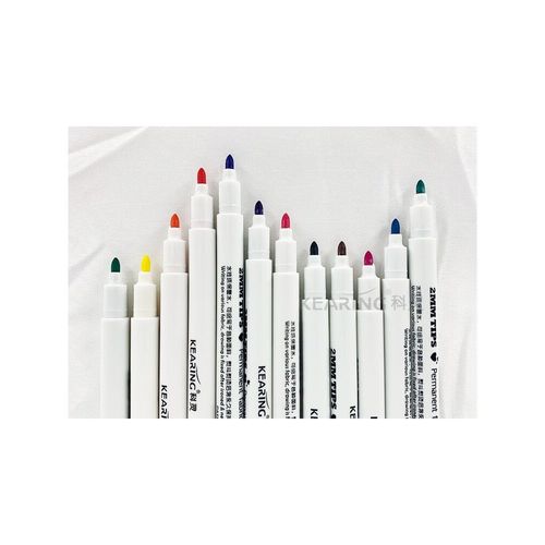 Lot De 12 Stylos Pour Tissus Kearing ¿ Marqueurs Permanents Pour Textile Vendu Au Mètre