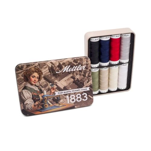 Boîte Collector De 8 Bobines De Fil À Coudre Seralon ¿ 200 M ¿ Mettler