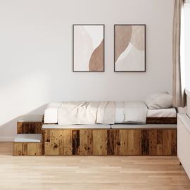 Vidaxl Cadre De Lit Vieux Bois 100x200 Cm