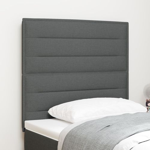 Vidaxl Tête De Lit Gris Foncé Tissu 90 Cm Rectangulaire Moderne